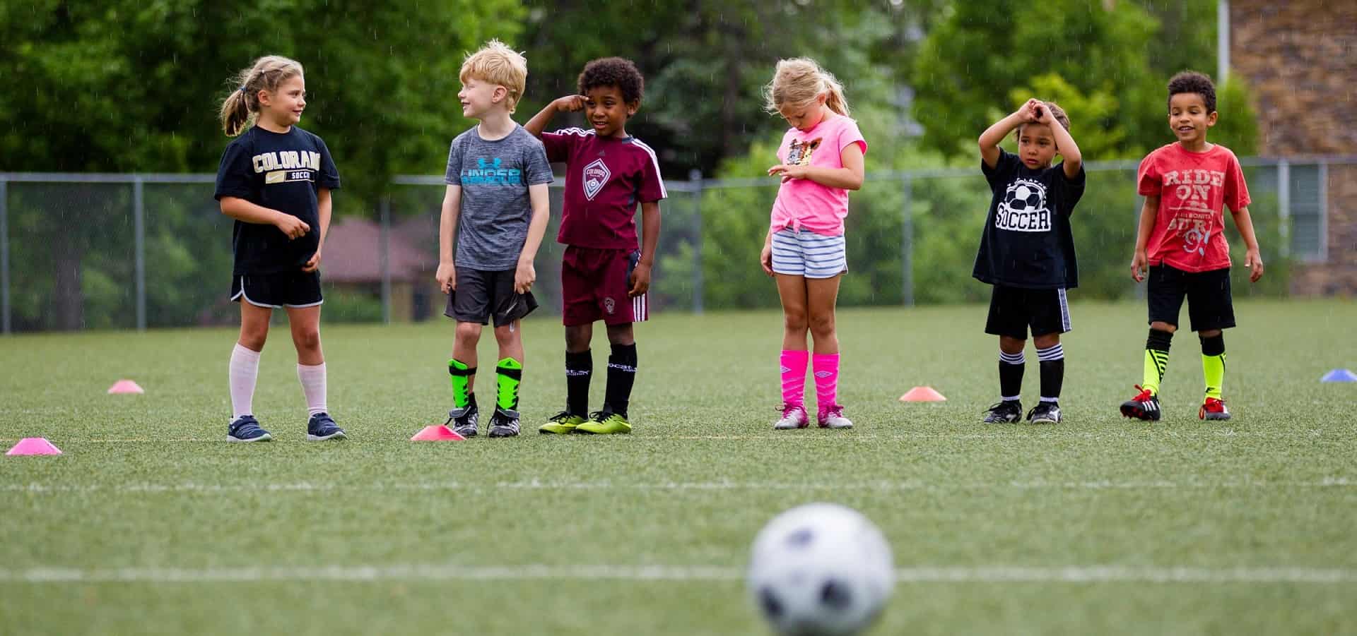 A group of young talents who participated in K2b soccer camp